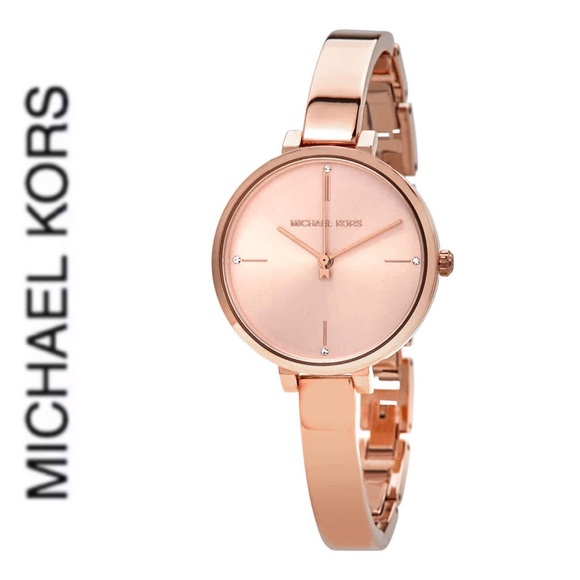 Michael Kors Accessories - NWT authentic MK rosegold tone slim watch